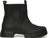 Thumbnail for your product : Ganni 40mm Recycled Rubber Tubular Ankle Boots