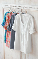 Thumbnail for your product : J. Jill Pleated v-neck plaid shirt