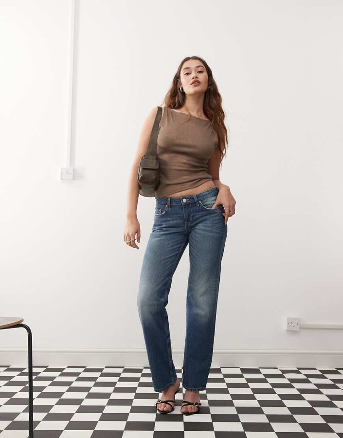 Weekday Arrow Asos Coated Jeans Weekday Arrow Low Waist Straight