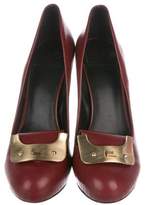 Thumbnail for your product : Diane von Furstenberg Leather Round-Toe Pumps