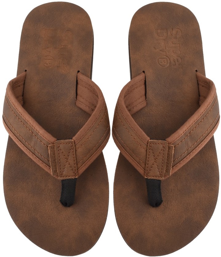 superdry leather flip flops
