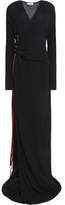 Vionnet Belted Wrap-Effect Jersey Maxi Dress