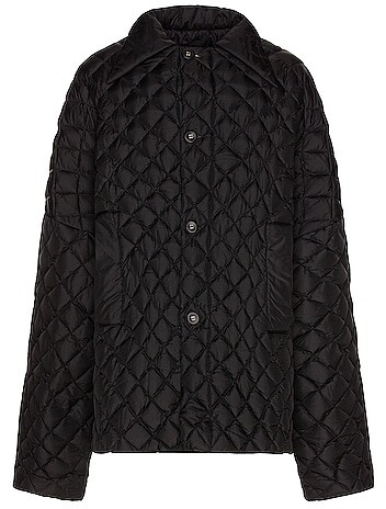 Raf Simons Short Padded Shirting Jacket in Black - ShopStyle Outerwear