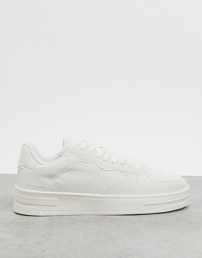 Bershka sneakers with reflective detail in white - ShopStyle