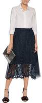 Thumbnail for your product : Osman Paneled Guipure Lace And Tulle Midi Skirt