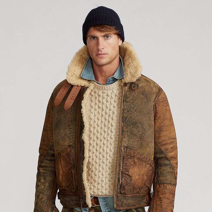 Men Ralph Lauren Brown Leather Jacket | ShopStyle
