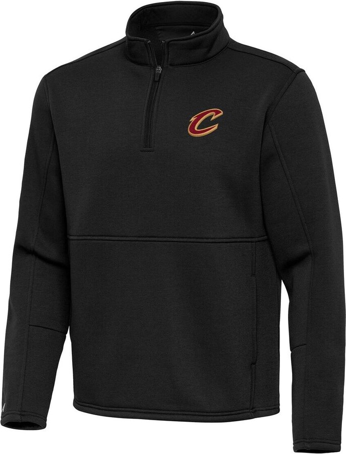 Antigua Men's Black Cleveland Cavaliers Twist Quarter-Zip Pullover Top