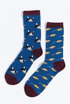 Thumbnail for your product : Urban Outfitters Cat + Mouse Mismatch Sock