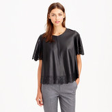 Thumbnail for your product : J.Crew Collection laser-cut leather top