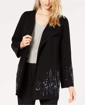 Alfani Sequined Open-Front Cardigan, Created for Macy's