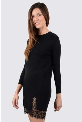 Molly Bracken Knitted Dress with Lace Detailing