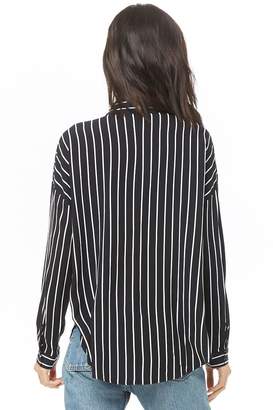 Forever 21 Striped Button-Front Shirt