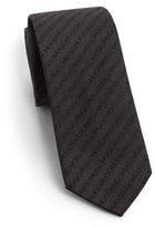 Thumbnail for your product : HUGO Logo-Print Diagonal Striped Tie