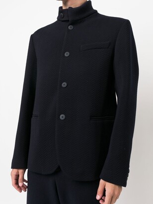 Giorgio Armani High-Neck Buttoned-Up Jacket