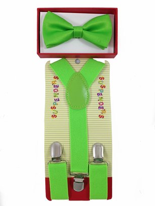 Unknown New Suspender Bow Tie Matching Colors Toddler Kids Boys Girls