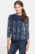 Thumbnail for your product : Lucky Brand Patchwork Lace & Batik Print Top