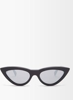 Thumbnail for your product : Celine Mirrored Cat-eye Acetate Sunglasses - Black