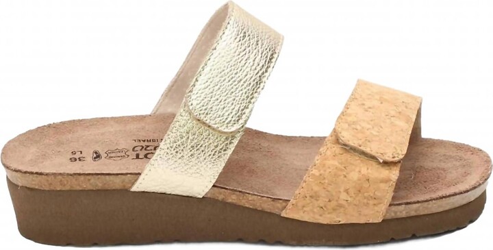 Women's Althea Sandal In Cork Leather/radiant Gold Leather