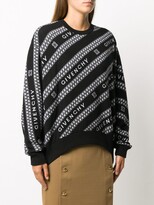 Thumbnail for your product : Givenchy Logo Diagonal Stripe Knitted Jumper