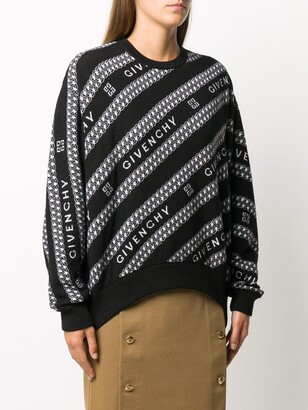 Givenchy Logo Diagonal Stripe Knitted Jumper
