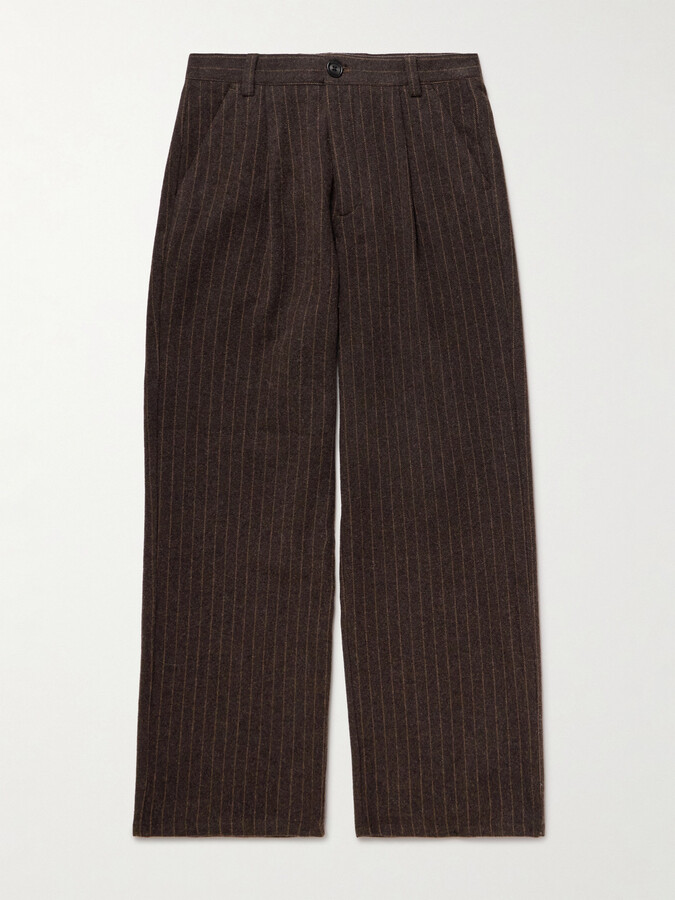 Oliver Spencer Orsman Wide-Leg Cotton-Blend Trousers