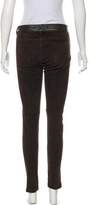 Thumbnail for your product : Vince Leather Suede Mid-Rise Skinny Pants