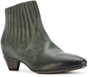 Del Carlo Stitch Detail Ankle Boots