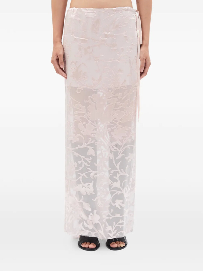 Ann Demeulemeester Eveline floral bias maxi skirt