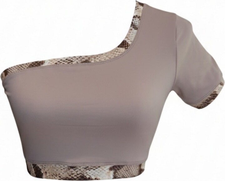 Befitnesslou Crop Top Beige Snake
