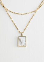 Thumbnail for your product : And other stories Pearl Pendant Duo Chain Necklace