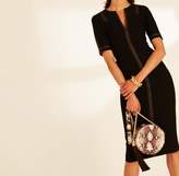 Thumbnail for your product : Amanda Wakeley Raspberry Python Round Shoulder Bag