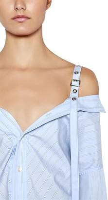 Ambush Ots Striped Cotton Shirt W/ Belt Straps