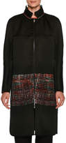 Thumbnail for your product : Giorgio Armani Satin Reversible Coat with Floral-Print & Sheer Lattice