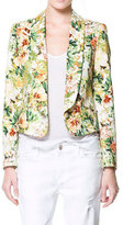 Thumbnail for your product : Choies Floral Lapel Blazer Single Button Slim Blazer