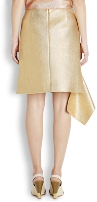 Reed Krakoff Gold foil canvas skirt
