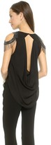 Thumbnail for your product : Haute Hippie Cold Shoulder Chain Top