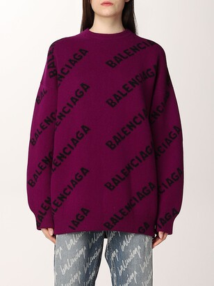 Balenciaga sweater with allover logo - ShopStyle