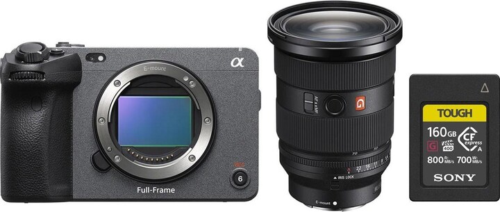 Sony Sony FX3 Full-Frame Cinema Line Camera With Sony Fe 24-70mm f/2.8 Gm Ii Lens, Bundled With, Sony Tough 160GB CFexpress Type A Memory Card for Dig
