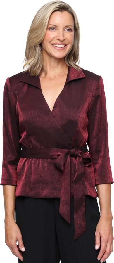 Alex Evenings Petite V-Neck Top