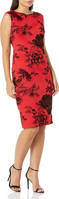 SL Fashions Women's Floral Print Scuba Dress