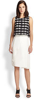 Thumbnail for your product : Derek Lam 10 Crosby Checked Organza-Overlay Dress