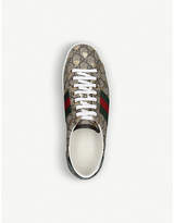 Thumbnail for your product : Gucci New Ace golden bee-embroidered canvas trainers