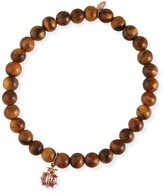 Thumbnail for your product : Sydney Evan 14k Rose Gold Wood Ruby Ladybug Bracelet