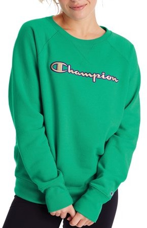 champion green crew neck