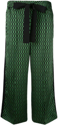 Fendi geometric print cropped trousers