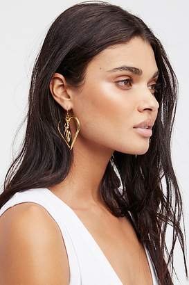 Vanessa Mooney Heart To Heart Charm Earrings by at Free People