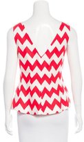 Thumbnail for your product : Kate Spade Chevron Print Linen Top