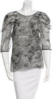 Thumbnail for your product : Veronica Beard Printed Silk Top