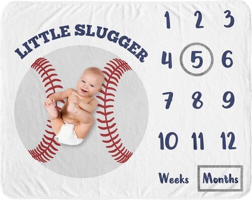 Sweet Jojo Designs SweetJojoDesignsBoyMilestoneSwaddleBabyBlanketBaseballPatchCollection