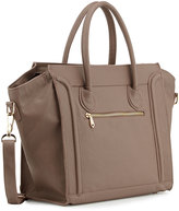 Thumbnail for your product : Neiman Marcus Sawyer Pebbled Seamed Tote Bag, Taupe